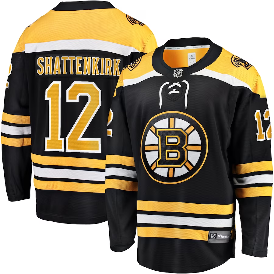 Men's Boston Bruins Kevin Shattenkirk #12 Black Jersey
